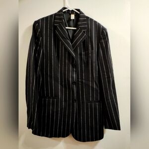 Versace PINNED STRIPPED SUPER SOFT BLAZER JACKET